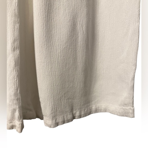 Womens Willow Drive sheer wide leg elastic drawstring white pants Size Large EUC - Picture 3 of 9